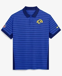 Nike Men's Royal Los Angeles Rams Sideline Victory Stripe Dri-fit Polo Shirt