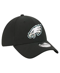 New Era Men's Black Philadelphia Eagles Core Team 39THIRTY Flex Hat