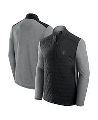 Fanatics Men's and Women's Black/Heather Gray Las Vegas Raiders Front Office Tonal Full-Zip Jacket