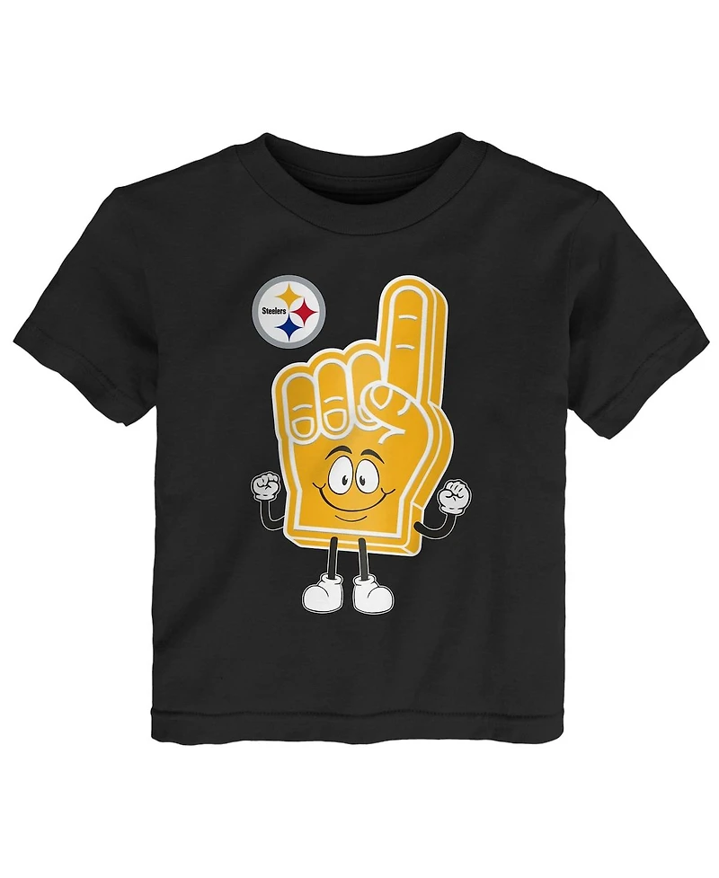 Outerstuff Baby Boys and Girls Black Pittsburgh Steelers Handy Man T-Shirt