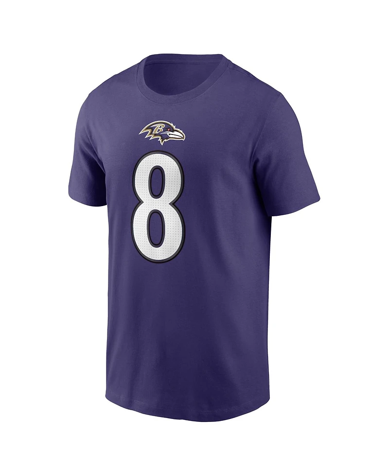 Nike Men's Lamar Jackson Purple Baltimore Ravens Name Number T-Shirt