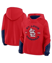 Fanatics Women's Red St. Louis Cardinals Oversized Time to Win Pullover Hoodie