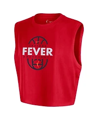 Nike Women's Red Indiana Fever 2026 Authentic On-Court Sleeveless Cropped T-Shirt