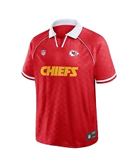 Fanatics Men's Red/White Kansas City Chiefs Homerun Raglan V-Neck Polo Shirt