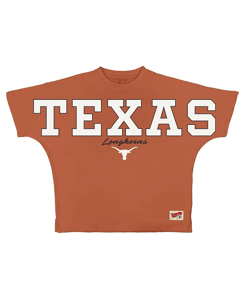 Pressbox Women's Texas Orange Longhorns Flannigan Oversized T-Shirt