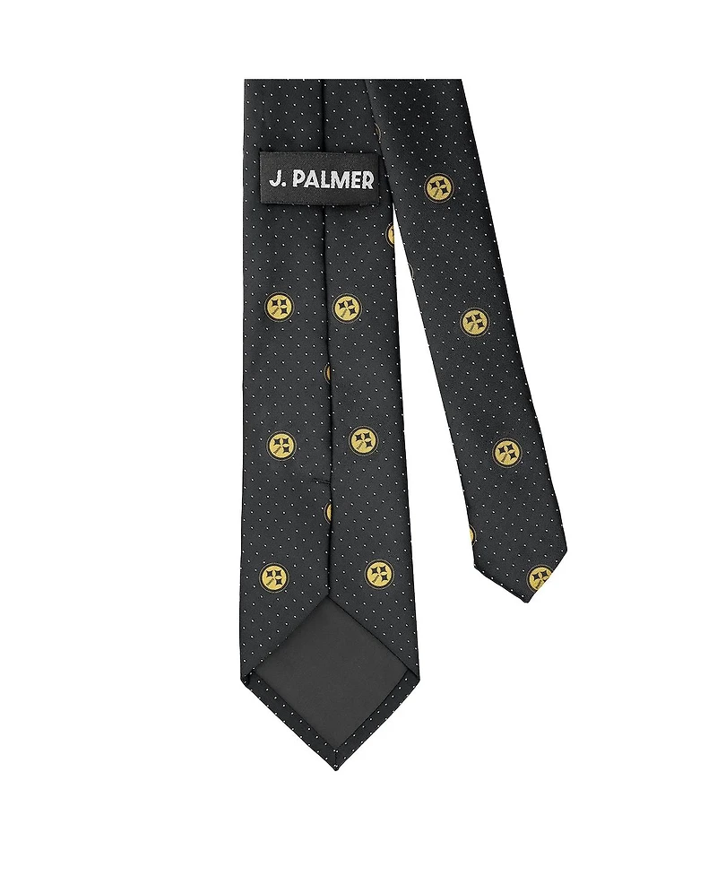 J. Palmer Men's Pittsburgh Steelers Game Day Polka Dot Tie