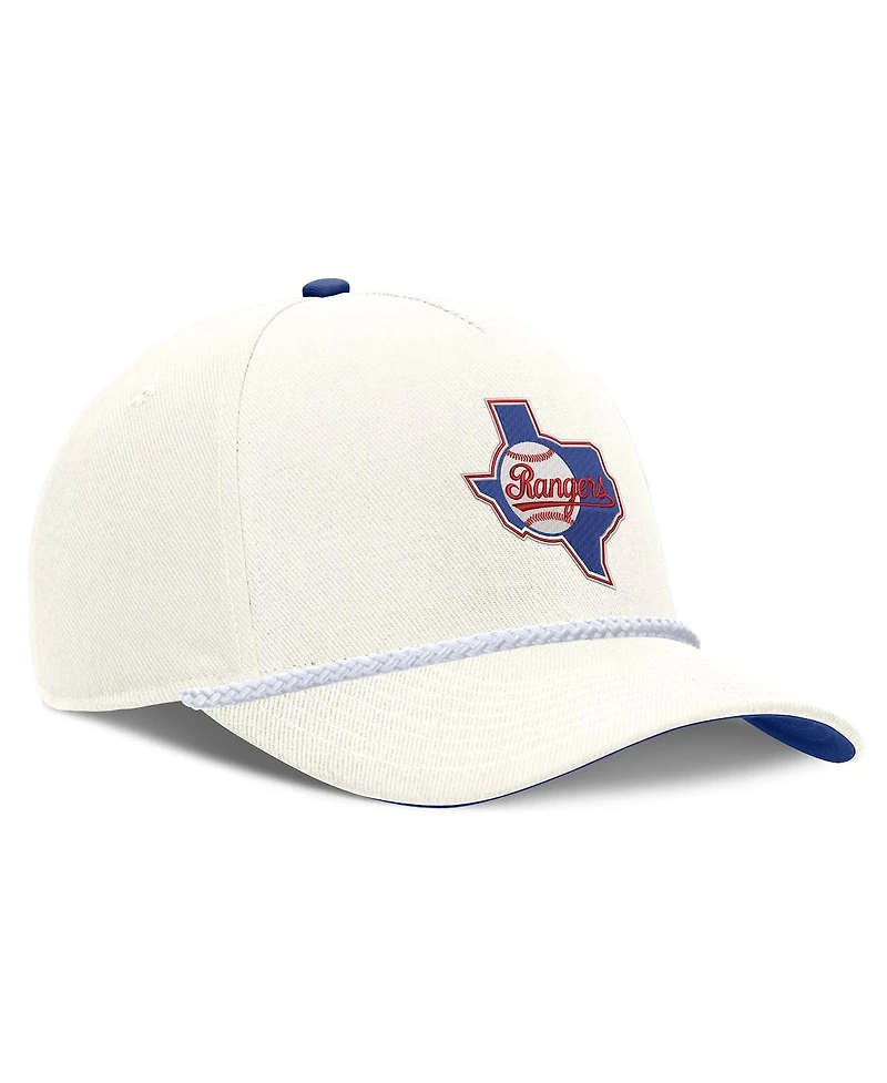 Nike Men's Cream Texas Rangers Cooperstown Rise Adjustable Hat
