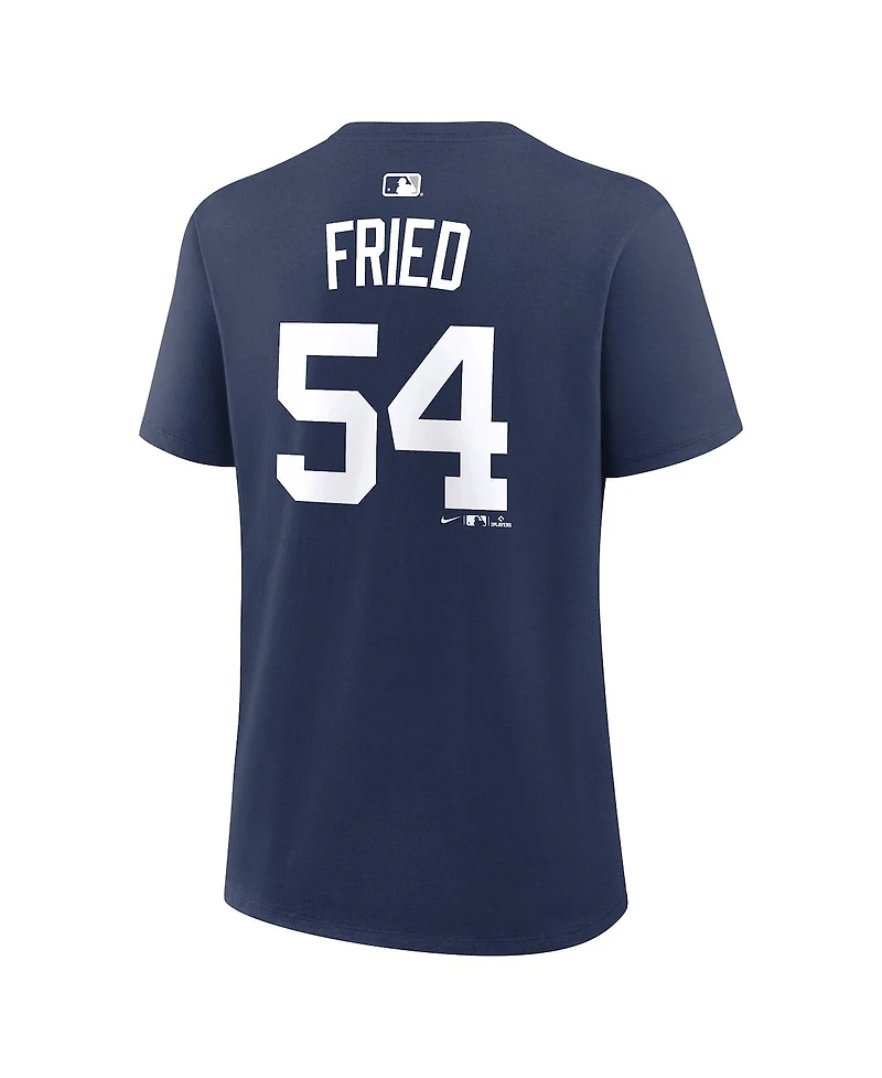 Nike Women's Max Fried Navy New York Yankees Name Number T-Shirt