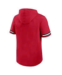 Fanatics Men's Scarlet San Francisco 49ers Optimal Play Short Sleeve Hooded T-Shirt