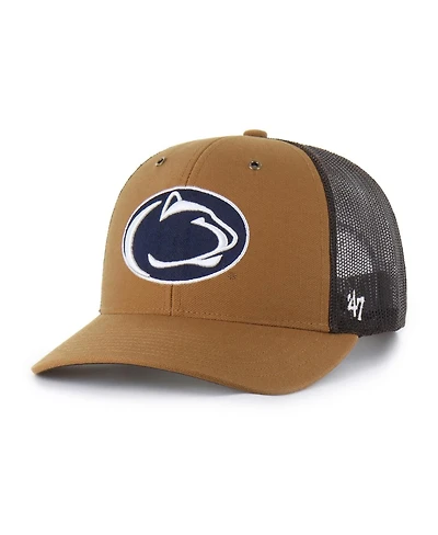'47 Brand X Carhartt Men's and Women's Brown Penn State Nittany Lions Trucker Adjustable Hat