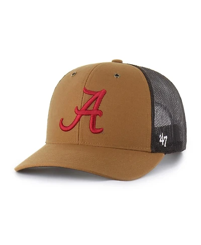 '47 Brand X Carhartt Men's and Women's Brown Alabama Crimson Tide Trucker Adjustable Hat