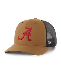 '47 Brand X Carhartt Men's and Women's Brown Alabama Crimson Tide Trucker Adjustable Hat