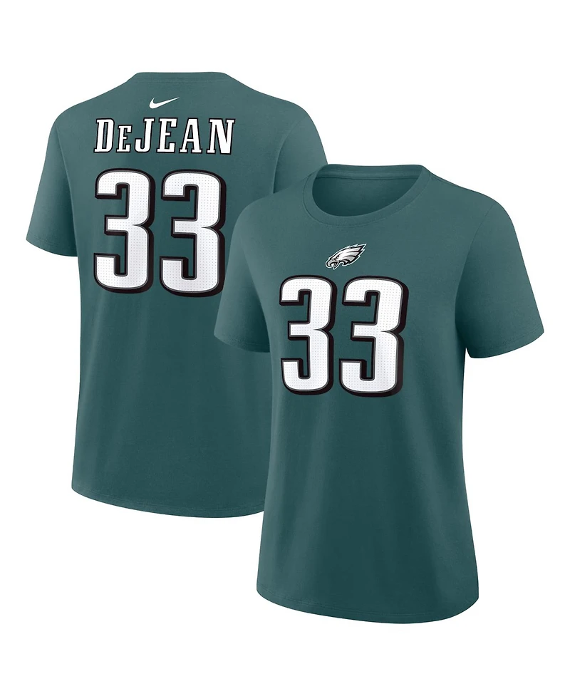 Nike Women's Cooper DeJean Midnight Green Philadelphia Eagles Name Number T-Shirt