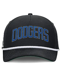 Nike Men's Black Brooklyn Dodgers Cooperstown Collection Rise Adjustable Hat