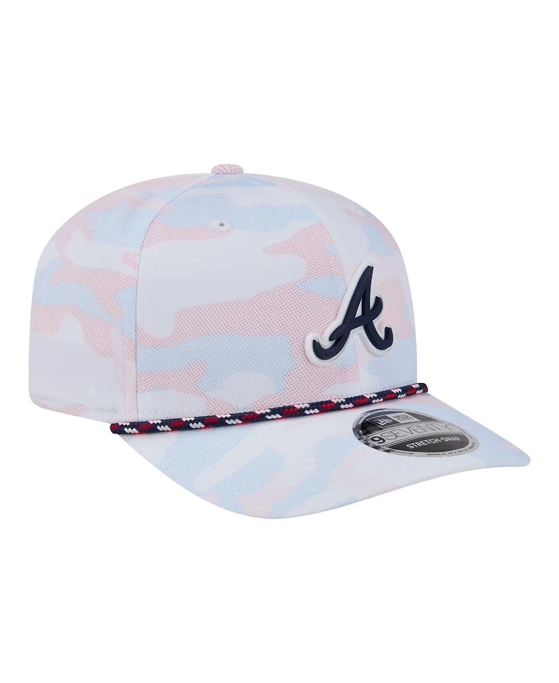 New Era Men's White Atlanta Braves Camo Rope 9SEVENTY Adjustable Hat