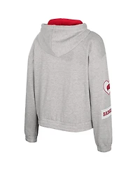 Colosseum Women's Gray Wisconsin Badgers Alfie Full-Zip Hoodie Jacket