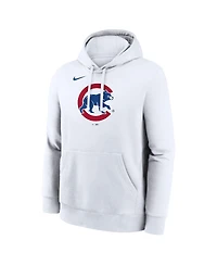 Nike Men's White Chicago Cubs Logo Club Hoodie