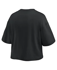 Fanatics Women's New York Yankees Blackout Wave Cropped Top