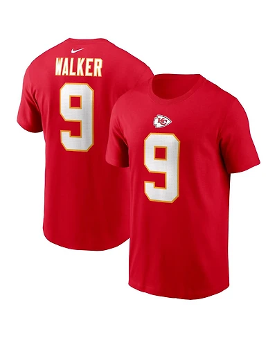 Nike Men's Kenneth Walker Iii Red Kansas City Chiefs Name Number T-Shirt