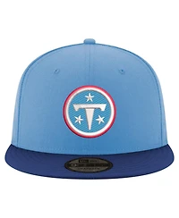New Era Men's Light Blue/Navy Tennessee Titans Primary Logo 9FIFTY Snapback Hat