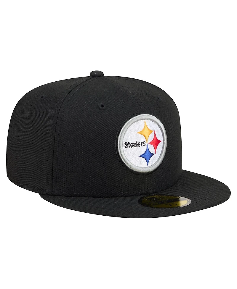 New Era Men's Black Pittsburgh Steelers 59FIFTY Fitted Hat