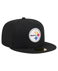 New Era Men's Black Pittsburgh Steelers 59FIFTY Fitted Hat