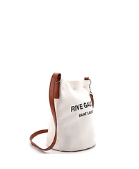 Pre-Owned Saint Laurent Rive Gauche Bucket Bag Canvas
