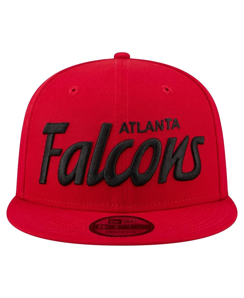 New Era Men's Red Atlanta Falcons Core Team Script 9FIFTY Snapback Hat