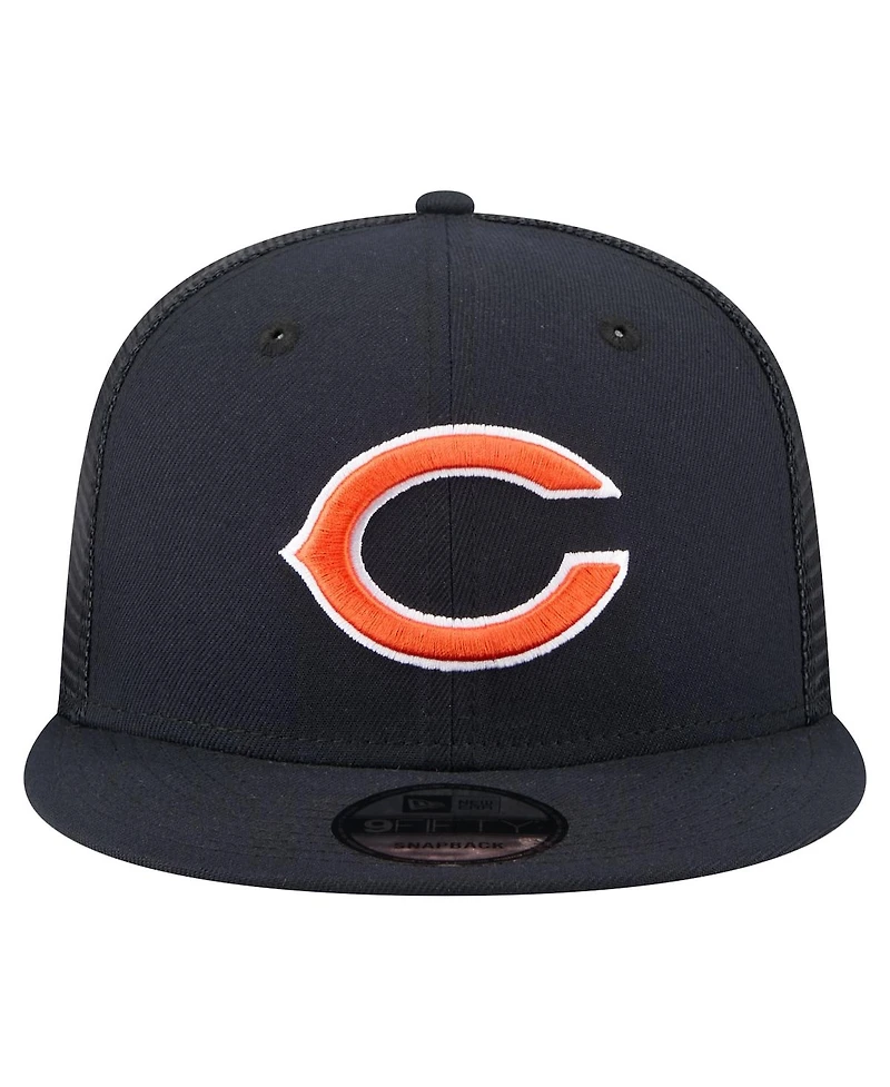 New Era Men's Navy Chicago Bears Core Team 9FIFTY Trucker Snapback Hat