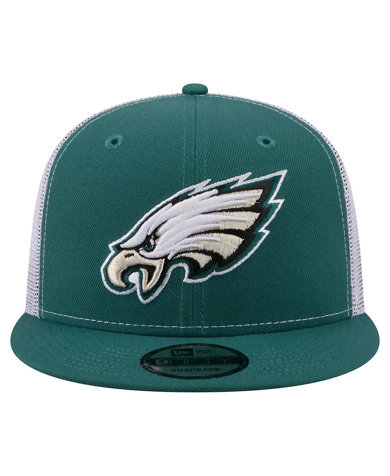 New Era Men's Midnight Green Philadelphia Eagles Core Team 9FIFTY Trucker Snapback Hat