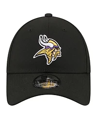 New Era Men's Black Minnesota Vikings Core Team 9FORTY Adjustable Hat