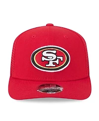 New Era Men's Scarlet San Francisco 49ers 80th Anniversary Side Patch 9SEVENTY Trucker Adjustable Hat