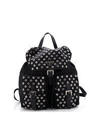 Pre-Owned Prada Medium Double Front Pocket Backpack Tessuto with Grommet Detail