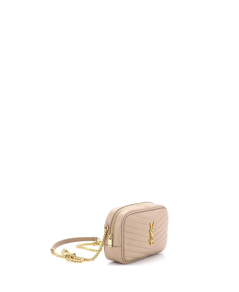 Pre-Owned Saint Laurent Mini Lou Camera Bag Matelasse Chevron Leather