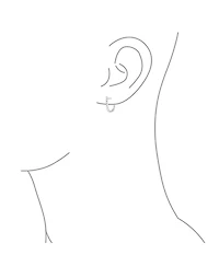 Bling Jewelry Modern Thin Huggie U Shape Hoop Earrings 14K Plated