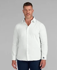 J. Palmer Men's White Dallas Cowboys Man-In-Motion Long Sleeve Button-Up Dress Shirt