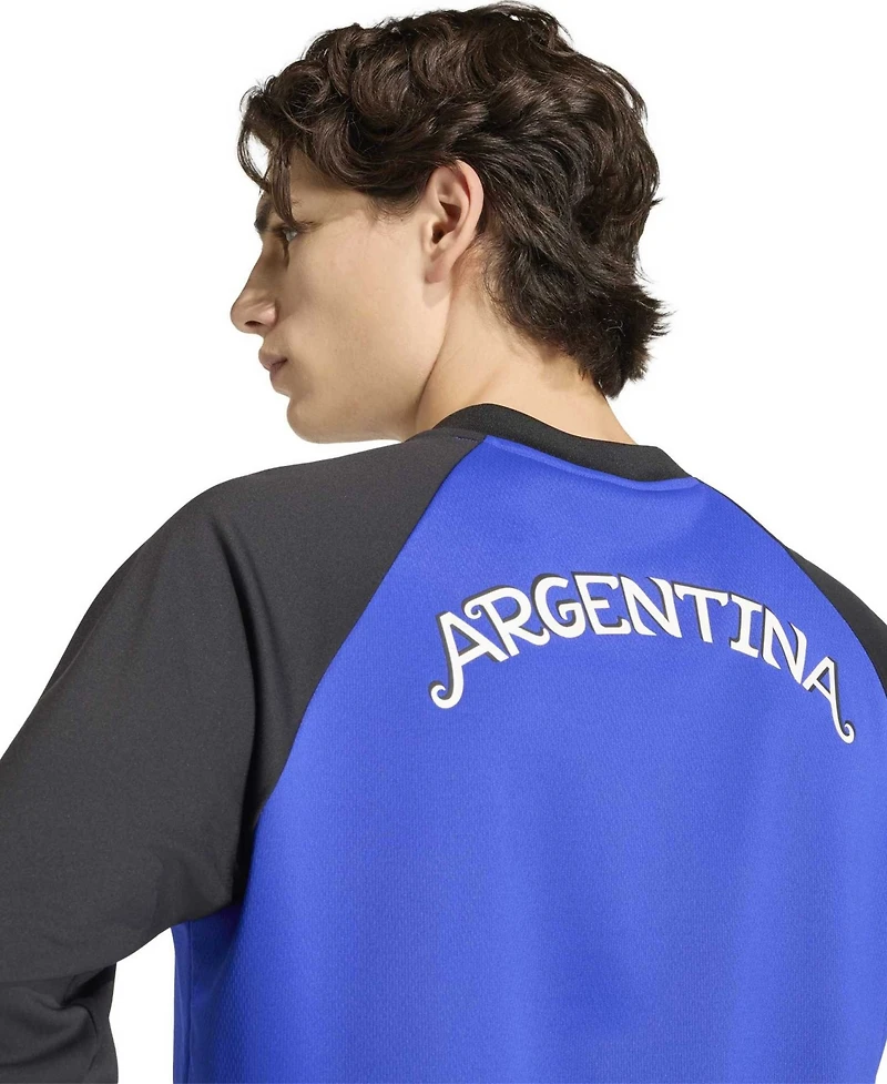 Adidas Men's Blue Argentina National Team 2026 Long Sleeve Pre-Match Top