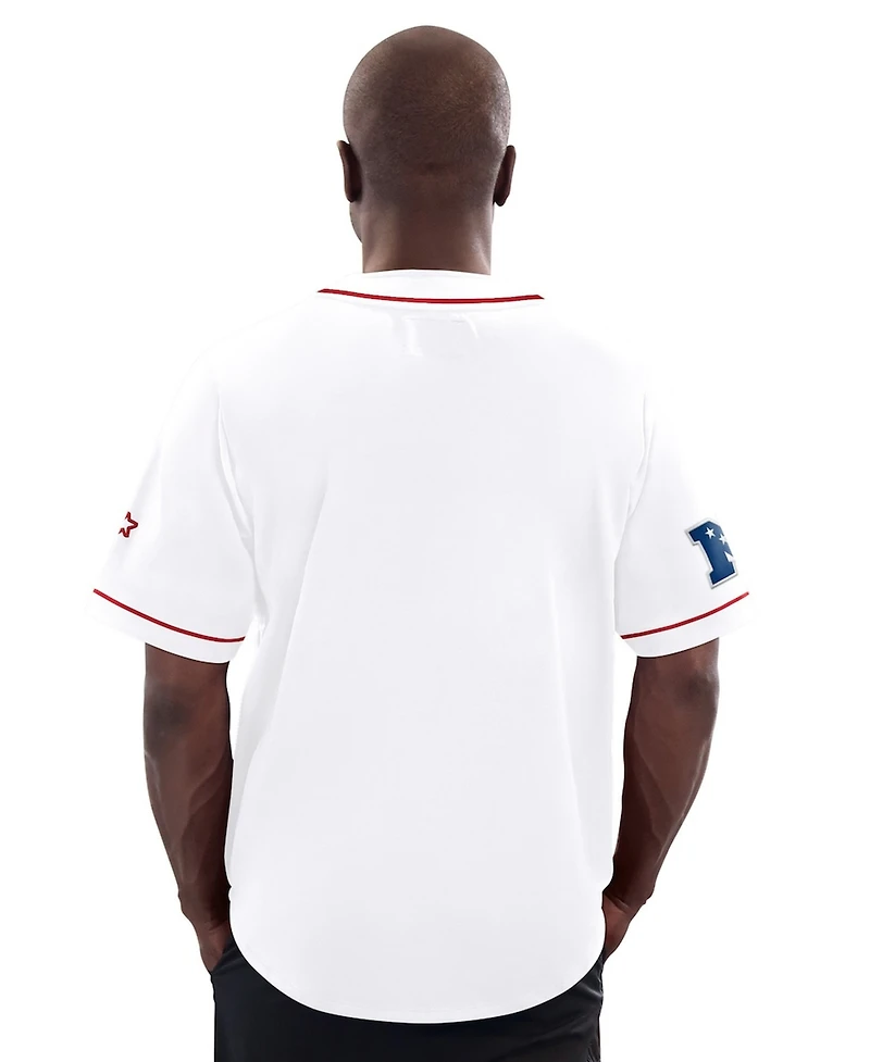 Starter Men's Starter White New York Giants Relay Full-Button Baseball Jersey