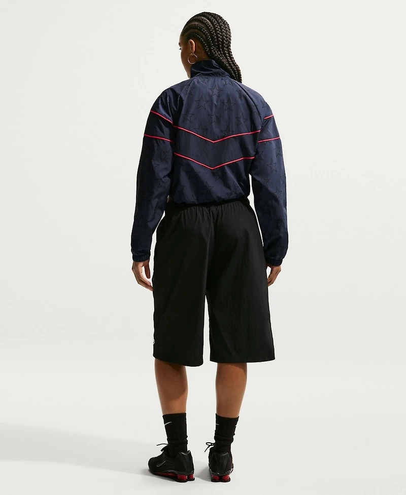 Nike Women's Navy Usmnt Windrunner Uv Woven Full-Zip Jacket