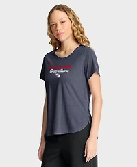 Nike Women's Heather Navy Cleveland Guardians Arched Tri-Blend T-Shirt