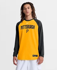 Nike Men's Gold Pittsburgh Pirates Authentic Collection Raglan Dri-fit Sweatshirt