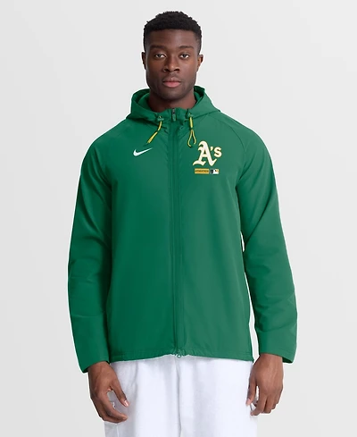 Nike Men's Kelly Green Athletics Authentic Collection Raglan Therma-fit Full-Zip Hooded Jacket