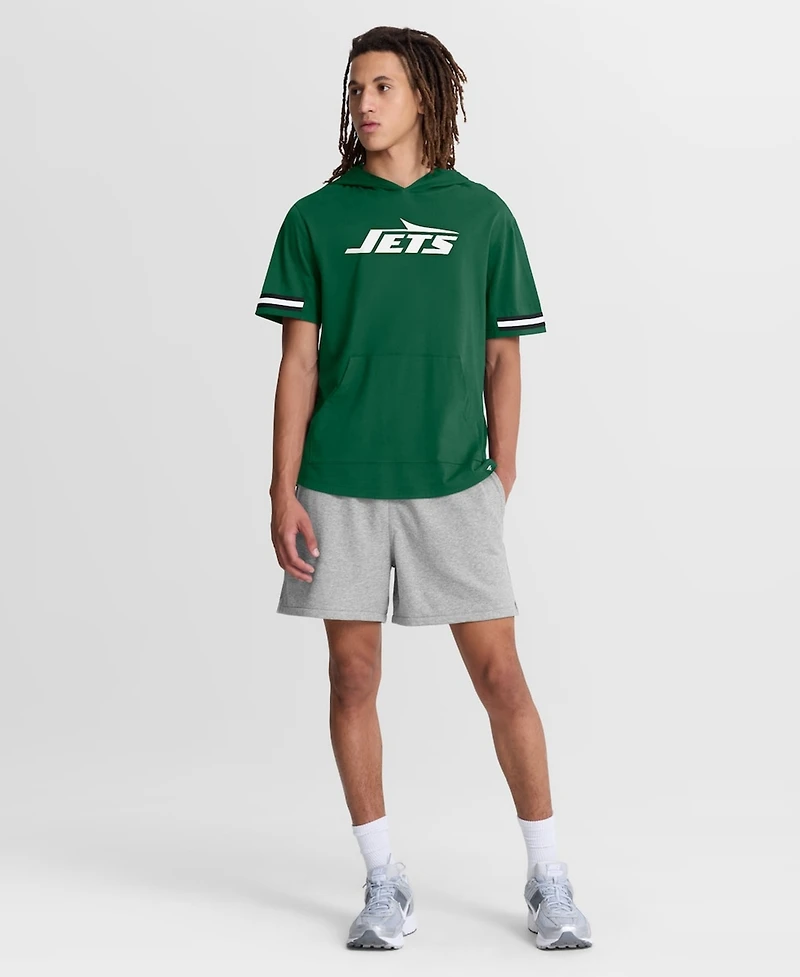 Fanatics Men's Green New York Jets Optimal Play Short Sleeve Hooded T-Shirt