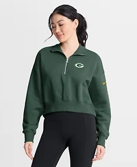 Nike Women's Green Bay Packers Phoenix Fleece Quarter-Zip Sweatshirt