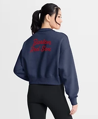Nike Women's Navy Boston Red Sox Primetime Phoenix Fleece Half-Zip Sweatshirt