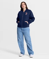 Fanatics Women's Navy Boston Red Sox Oversized Rage Against Full-Zip Jacket