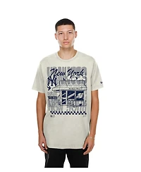 New Era Men's Cream York Yankees Injection Lifestyle Foodie Fashion T-Shirt