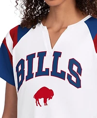 Starter Women's White Buffalo Bills Game On Notch Neck T-Shirt