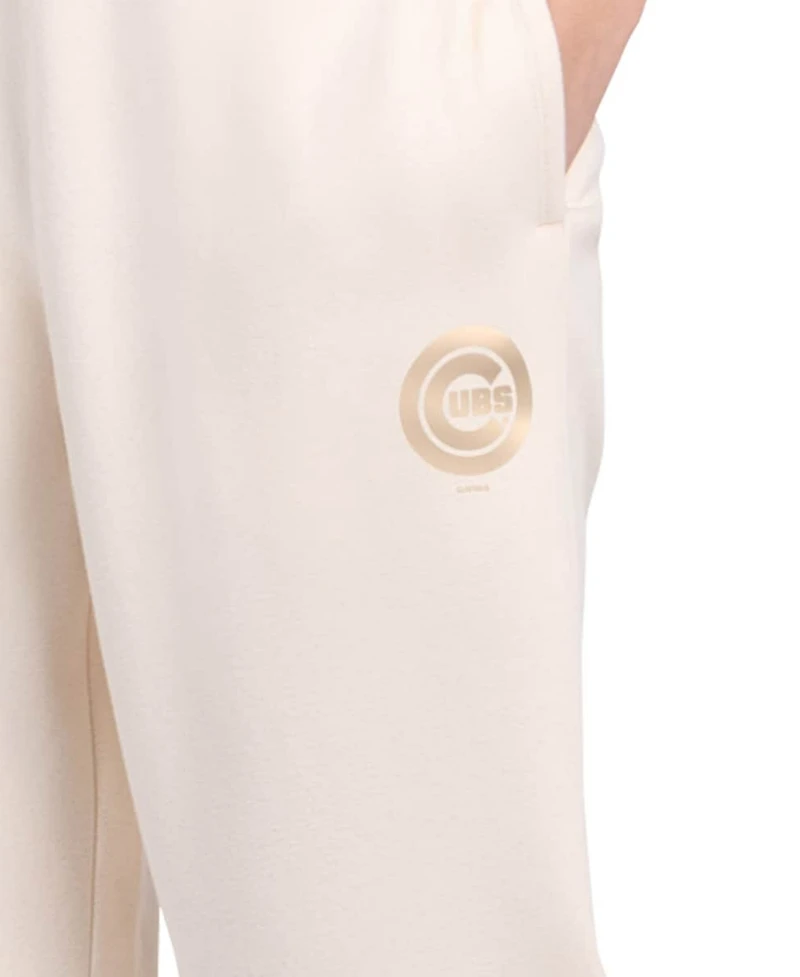 Starter Women's Cream Chicago Cubs Pastel High Waisted Fleece Pants