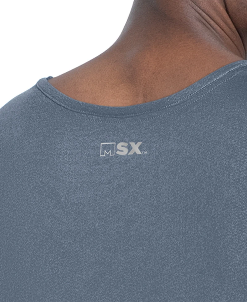 Msx by Michael Strahan Men's Navy Denver Broncos Energy Scoop Neck Tank Top
